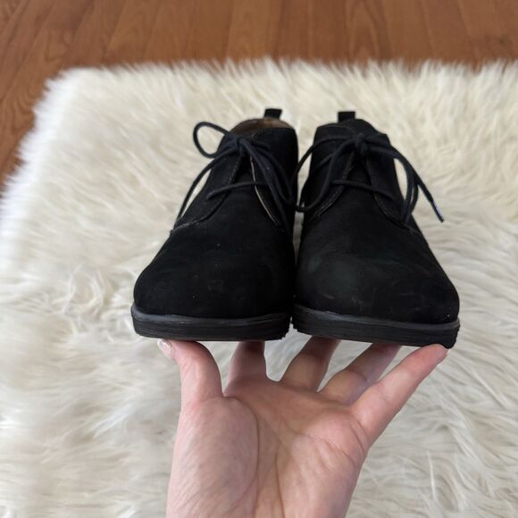 Dansko Ankle Wedge Boots Womens EU 41 Black Suede Leather Lace Up Oxford Shoes - Picture 6 of 11